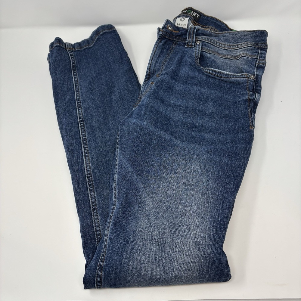 Free Planet Sustainable Denim Men's Blue Denim Jeans BCI Cotton 30x30‎